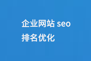 企業(yè)網(wǎng)站seo排名優(yōu)化