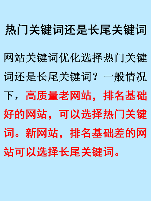網站推廣選擇熱門關鍵詞還是長尾關鍵詞