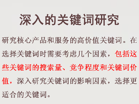 網(wǎng)站推廣要深入研究關(guān)鍵詞